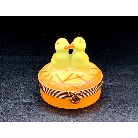 Limoges Other - Authentic Limoges Castel “Love Birds” Trinket Box – Peint Main, France